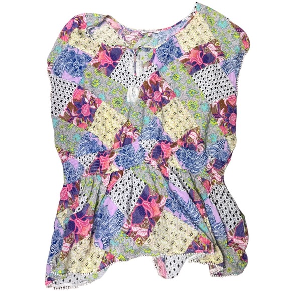 Victoria's Secret Other - Victoria's Secret Bohemian Patchwork Tassel Kimono Cover Up Women XL Beach Chic